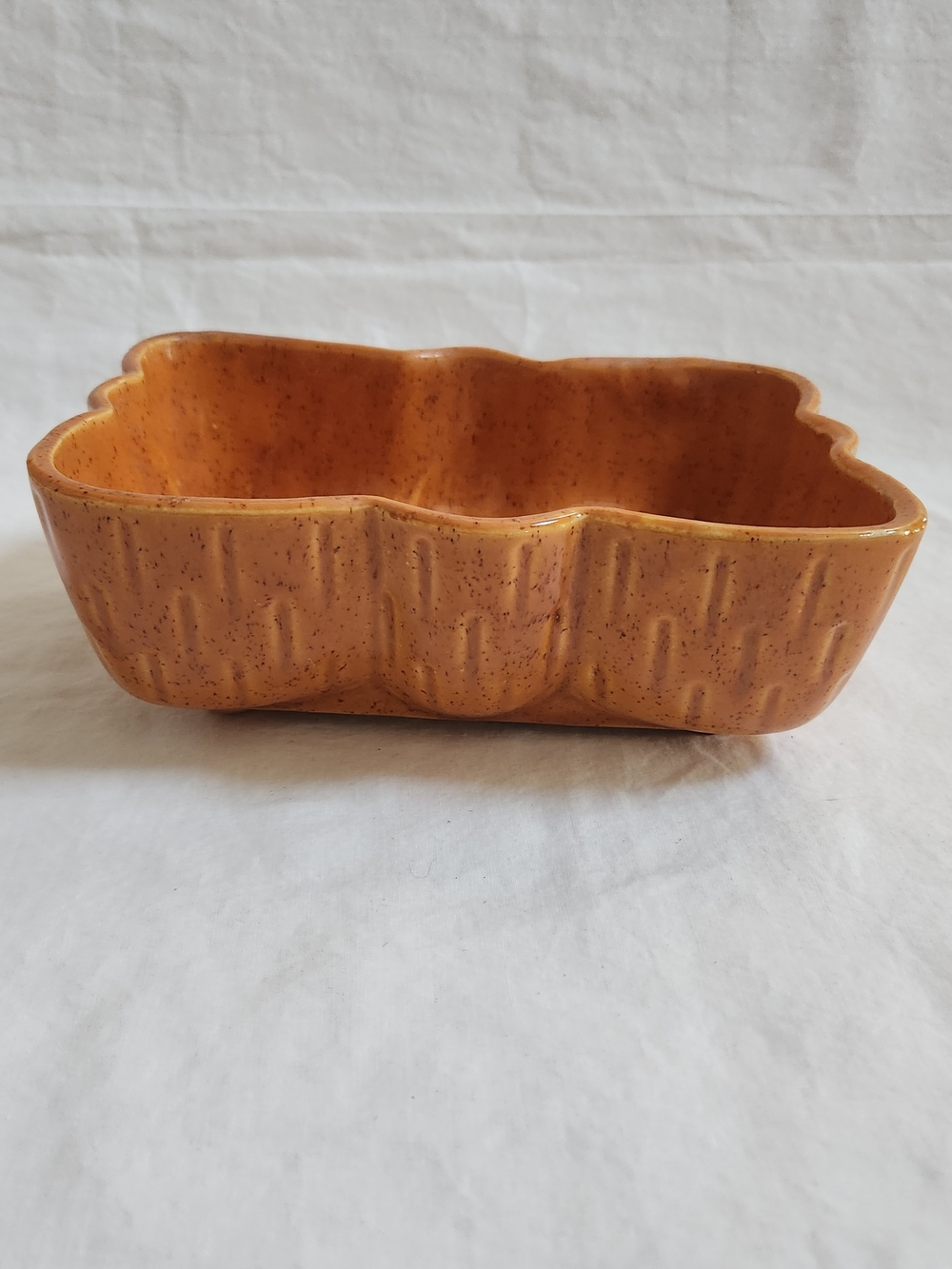 Vintage UPCO Speckled Burnt Orange Planter